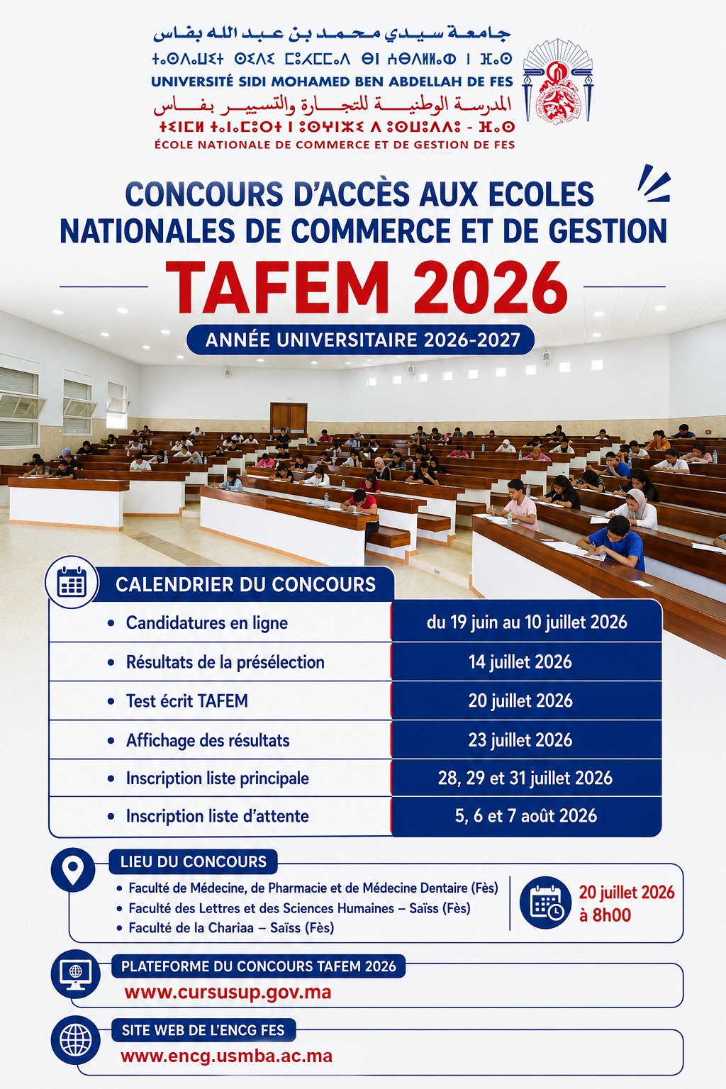 📅Le 20 juillet 2026 Heure : 08h00