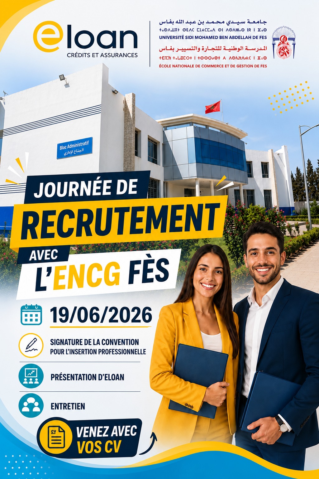 📅 Date : 19 juin 2026 à 10h30 📍 Lieu : Salle de conférences/ENCG Fès